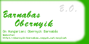 barnabas obernyik business card